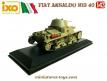 Le char italien Fiat-Ansaldo M13/40 miniature par Ixo Models au 1/43