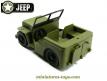 La Jeep Willys militaire jouet de bazar en plastique au 1/18e