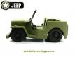 La Jeep Willys militaire jouet de bazar en plastique au 1/18e
