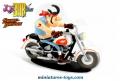 La figurine de Hercule Butter sur son Harley Davidson du Joe Bar Team au 1/18e