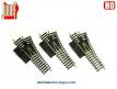 Trois aiguillages manuels droits a rails blancs Jouef pour train miniature au H0