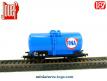 Le wagon citerne Fina bleu en miniature par Jouef au H0 HO