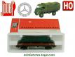Le wagon transport de camions militaires en miniature par Jouef au H0 HO