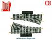 Deux aiguillages manuels droits R385 en miniatures par Jouef au H0 HO