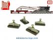Les quatre cales de la grue ferroviaire lourde Cockerill miniature de Jouef au H0 