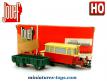 La draisine DU 65 avec son wagon plat en miniature de Jouef au H0 