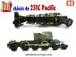 Le châssis de la locomotive a vapeur 231C Pacific en miniature de Jouef au H0 HO