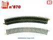 Un lot de 6 rails courbes Jouef n°870 pour trains miniatures au H0 HO