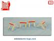 Un lot de 4 heurtoirs blancs de fin de voies miniatures par Jouef au H0 HO