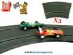 Un lot de 3 rails virages relevés n° 323 pour circuit de voitures de courses Jouef