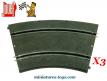 Un lot de 3 rails virages relevés n° 323 pour circuit de voitures de courses Jouef