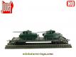 Le wagon Jouef transportant deux chars Patton en miniature militaires au HO