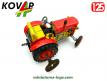 Le tracteur agricole Zetor et ses remorques outils miniatures par Kovap au 1/25e