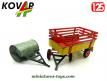 Le tracteur agricole Zetor et ses remorques outils miniatures par Kovap au 1/25e
