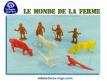 Les 9 figurines et animaux de la ferme des années 1970 par La roche aux fées