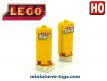Les deux pompes a essence Shell en miniatures par Légo au H0 HO