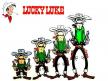 7 figurines de Lucky Luke offerte par La roche aux fées