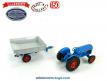 Le tracteur agricole Fordson et sa remorque par Lesney Matchbox au 1/50e