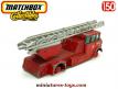 Le camion pompiers anglais Merryweather Lesney Matchbox au 1/55e incomplet