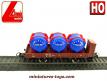 Le wagon plat à guérite porte containers bière Splugen miniature Lima au HO