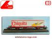 Le wagon plat porte container Chiquita en miniature de Lima au H0 HO