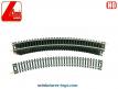 Un lot de 7 rails courbes Lima pour train électrique miniature au H0 HO