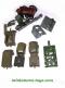 Lot de 5 véhicules incomplets et parties de miniatures militaires en plastique