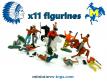 Lot de 11 figurines swoppet Western au 1/32e incomplètes pour certaines