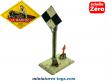 Le signal a damier vert sur pointe de train miniature par LR échelle zéro 0 O
