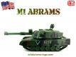 Le char américain M1 Abrams en miniature jouet par Dick Toys au 1/35e