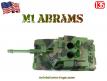 Le char américain M1 Abrams en miniature jouet par Dick Toys au 1/35e
