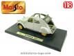 La Citroën 2cv 1952 grise en miniature par Maisto au 1/18e incomplète