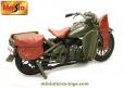 La moto Harley Davidson WLA Flathead militaire en 1942 de Maisto au 1/18e