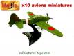 Les 10 chasseurs zéro Mitsubishi A6M2 en avions miniatures par Maisto au 1/100e
