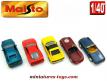 Les quatre Ferrari et une Lotus en miniatures Maisto Shell au 1/40e