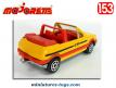Le cabriolet Peugeot 205 CTI orange en miniature par Majorette au 1/53e