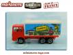 Le camion Saviem rouge porte container miniature de Majorette France au 1/100e