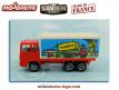 Le camion Saviem rouge porte container miniature de Majorette France au 1/100e