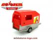 La remorque bétaillère van rouge de Majorette France au 1/60e