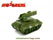 Le tank lance fusée miniature de Majorette Special forces 3 inches au 1/65e