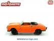 La Peugeot 204 orange en miniature par Majorette au 1/65e incomplète