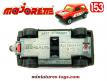 L'Autobianchi A112 rouge en miniature 3 inches par Majorette au 1/53e
