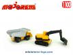Le camion benne Dumper et pelleteuse Majorette France au 1/100e