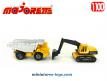 Le camion benne Dumper et pelleteuse Majorette France au 1/100e