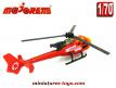 Un hélicoptère Gazelle SA340 Rescue pompiers en miniature Majorette au 1/70e