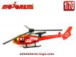Un hélicoptère Gazelle SA340 Rescue pompiers en miniature Majorette au 1/70e