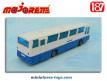Un autocar Neoplan miniature bleu et blanc par Majorette France au 1/87e