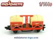 Le wagon foudres Bezier miniature de Majorette Rail Route au 1/143e incomplet