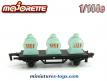 Le wagon a trois citernes Stef miniature de Majorette Rail Route au 1/143e