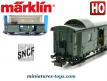 Un fourgon a bagages de la Sncf en miniature Marklin au HO incomplet
